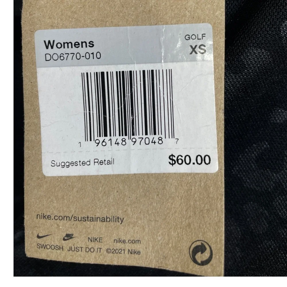 Nike Dri Fit Women Golf Sleeveless Top‎ XS Black Leopard Print Athletic Shirt